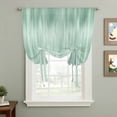 thumbnail image 2 of Green Balloon Curtains for Living Room/French Door, Modern Abstract Art Ombre Striped Tie Up Curtains 63 Inch Length Energy Saving Kitchen Curtains Shades for Windows 42"x63", 2 of 8