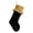 Gold, variant on Wine Red Velvet Christmas Stocking with Dark Green Ruffled Cuff, 18.9 in Mantel Decor