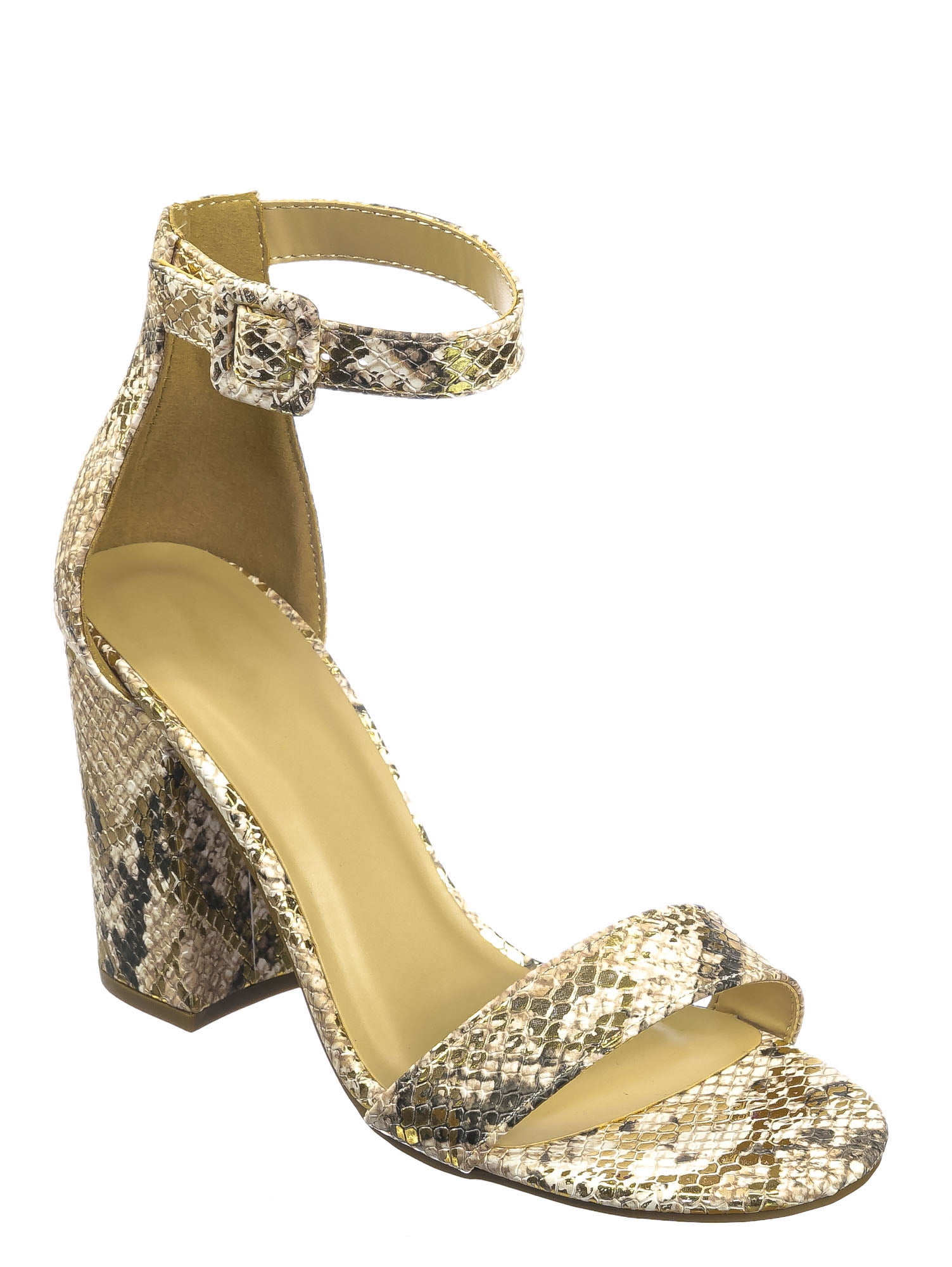 open toe chunky heel sandals