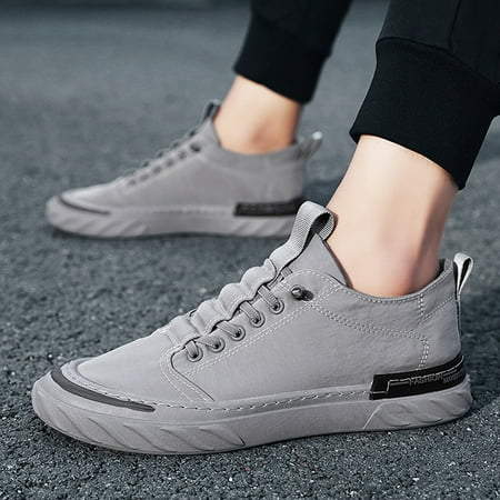 

Cathalem Mens Casual Dress Shoes Wide Width Men Low Top Breathable Casual Sport Shoes Shoes Grey 8