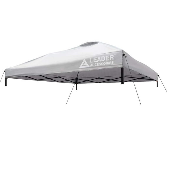 Leader Accessories 10x10 Pop-Up Canopy Top Replacement Cover for Straight Leg Canopy Tent Canopy top only(Silver)