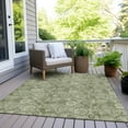thumbnail image 3 of HomeRoots 626586 9 x 12 ft. Artichoke Green & Fern Green Floral Washable Transitional Indoor & Outdoor Rectangle Area Rug, 3 of 9