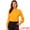 Bright Yellow, variant on Women's Stand Collar Long Sleeve Office Blouse XS Carmine