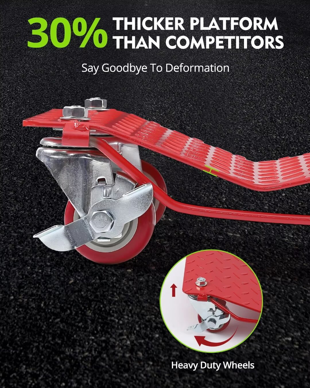 Car Moving Dolly Set of 4 | 6000 lbs Capacity | 4 Swivel Casters | Anti-Skid Design