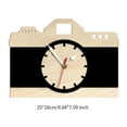 thumbnail image 7 of deevoka Wall Clock Cartoon Camera Shape Bedroom Clock for Bathroom Desktop Classroom Black, 7 of 7