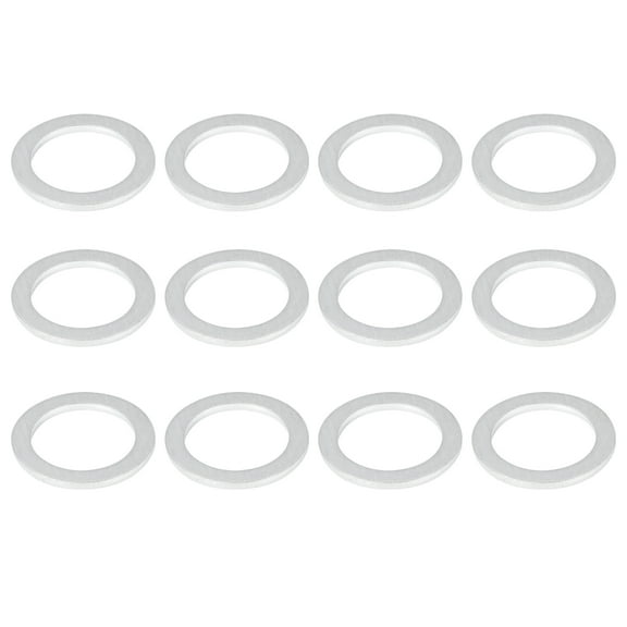 12pcs Durable M20 Silver Tone Oil Drain Plug Gaskets Replacement for Honda 94109-20000