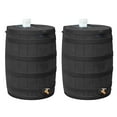 thumbnail image 1 of Good Ideas Rain Wizard 40 Gal Capacity Plastic Rain Barrel, Black (2 Pack), 1 of 6