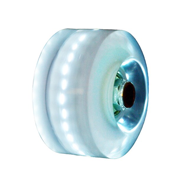 Toystoory Ruedas de patín de ruedas cuádruples iluminadas con rodamientos que reducen la fricción Rueda de doble ligera resistente al patinar Blanco