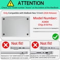 thumbnail image 2 of For MacBook Neo 13 Inch Hard Shell Case (2026 Model A3404)+Keyboard Cover+Screen Protector, Lightweight & Scratch-Resistant, Black, 2 of 7