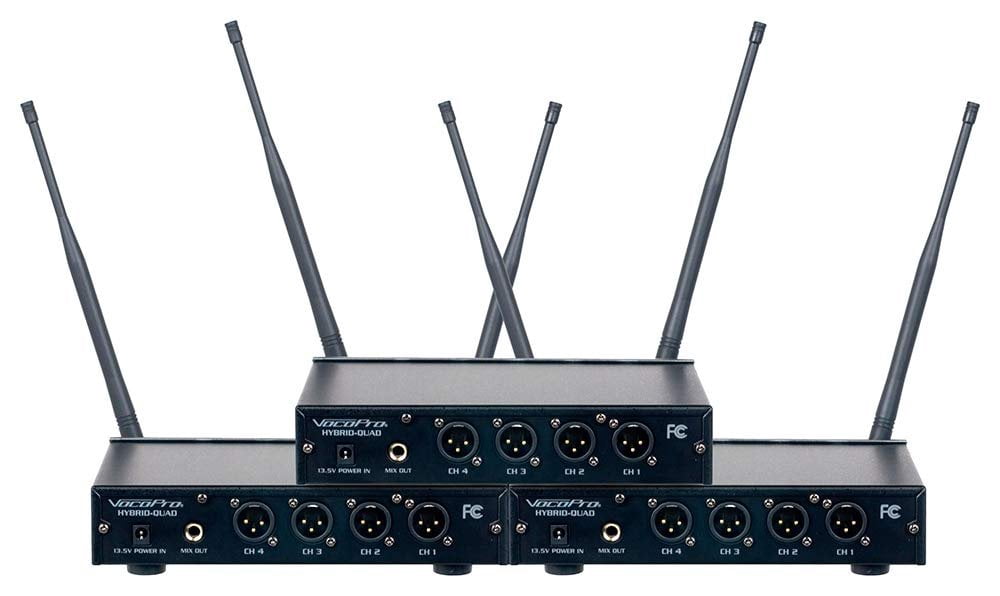 VocoPro Wireless Microphone System with 12 Handheld Microphones, XLR Outputs, and 900MHz Frequency Band