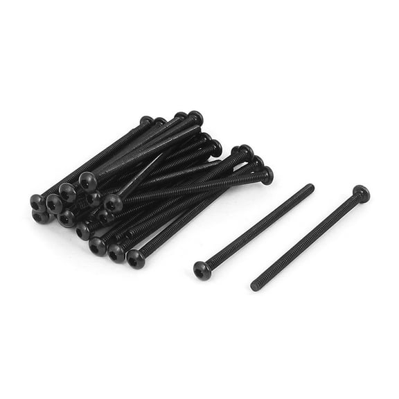 Uxcell M2x35mm Thread 10.9 Alloy Steel Button Head Hex Socket Cap Screw Bolt (30-pack)