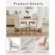 thumbnail image 2 of Set of 2 beige fabric forrado dining sillas con heavy duty wood legs para dining room, 2 of 8