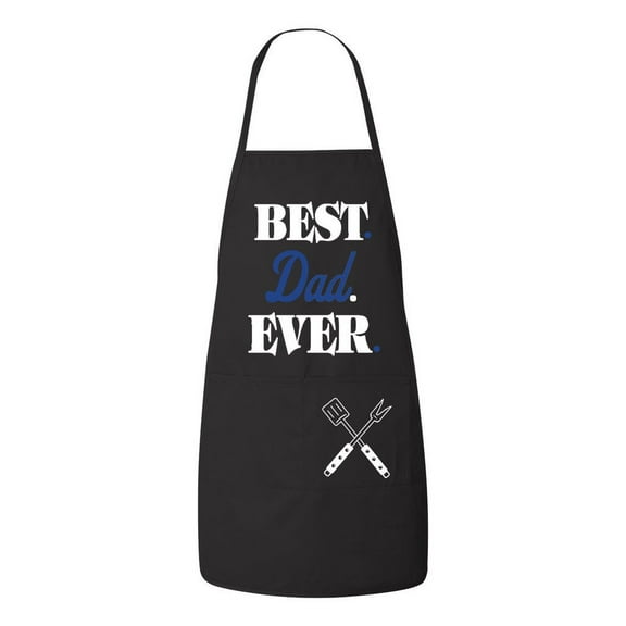 Fasciino - Best (Dad, Mom, Aunt, Uncle, Grandma, Grandpa) Ever Apron with Two pockets for Kitchen BBQ Cooking Baking Crafting Black