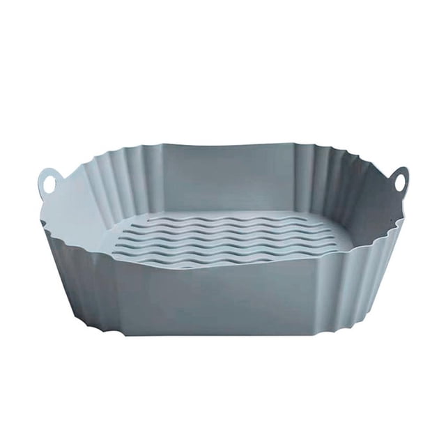 SharkTRUE 1PC Square Silicone Air Fryer Basket Reusable High Easy Clean To Temperature Air Resistant