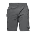 thumbnail image 5 of Men's Hiking Cargo Shorts 10" with Zipper Pockets Quick Dry Casual Stretch Golf Work Short Outdoor Summer Gray L, 5 of 5