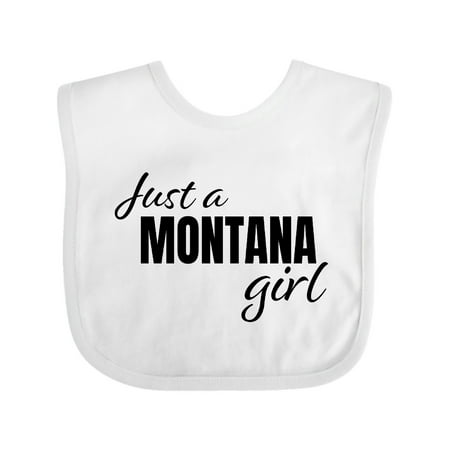 

Inktastic Just a Montana Girl Born and Raised Gift Baby Girl Bib