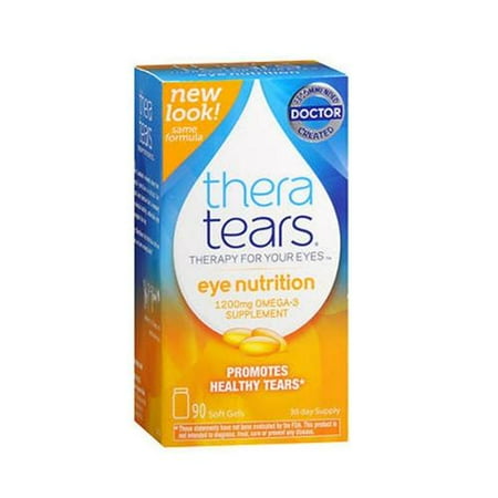 TheraTears Nutrition Dry-Eye Relief Capsules (Omega-3 Supplement) 90 ea (Pack of 3)