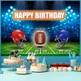 thumbnail image 4 of Football Happy Birthday Backdrop Blue Light Helmet Football Happy Birthday Banner Sports Themed Party Decorations Banner for Boys, 4 of 10