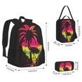 thumbnail image 2 of Balery Flamingo And Palm Trees At Sunset Mochila Escolar 3 en 1 para Niños - Mochila Resistente con Lonchera Térmica y Estuche - Mochila Escolar para Niños y Niñas, 2 of 7