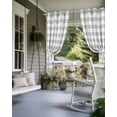 thumbnail image 4 of nqOlkjepod Outdoor Curtains for Patio Waterproof, Grey Plaid Outdoor Privacy Panels Grommet, Gradient Geometric Buffalo White Checkered Blackout Outside Curtains for Porch/Cabana 54"x108", 2 Panels, 4 of 8