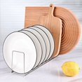 thumbnail image 5 of Multifunctional Kitchen Dish Rack Stainless Steel Pot Lid Plate Bowl Draining Holder Dinner Pans Cutting Board Bakeware Storage Shelf Kitchenware Organizer-Stainless Steel,B, 5 of 8