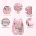 thumbnail image 3 of SANMADROLA Clear Backpack Heavy Duty Transparent Bookbag Teen Girlish Cute Bag Large Capacity See Through Backpacks Stadium Approved Daypack for Middle School College Sport/Travel, Pink Butterfly, 3 of 8