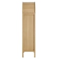 thumbnail image 3 of Mod Wood Rounded Arched Top Storage Display Accent Cabinet, Brown Oak, 3 of 10