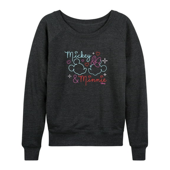 Disney - Mickey & Minnie - Highlight Love - Women's Lightweight French Terry Long Sleeve Shirt