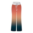 thumbnail image 3 of yunLCZ Wide Leg Pants Woman Women's Comfy Casual Pajama Pants Floral Print Drawstring Palazzo Pants Wide Leg Business Work Casual Pants, 3 of 3