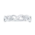thumbnail image 5 of Rosec Jewels Natural Diamond Infinity Band Ring (HI-SI Quality) - Half Eternity Ring for Valentines Day - Ready to Gift, 10K White Gold, US 10.50, 5 of 9