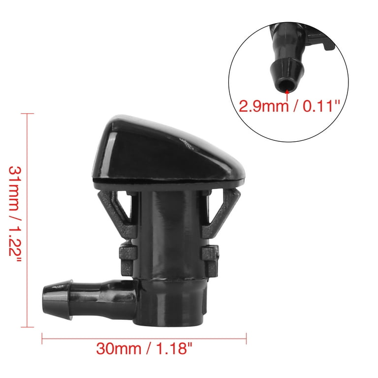 2 Pcs BC3Z-17603-A Windshield Washer Sprayer Nozzle Single Hole