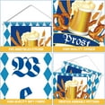 Oktoberfest Porch Sign Blue and White Bavarian Flag Door