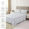 thumbnail image 3 of Floral Queen Sheets Soft Breathable Microfiber Vintage Printed Bed Sheet Set Deep Pocket Fitted Sheet Included Flower Pattern, 3 of 9