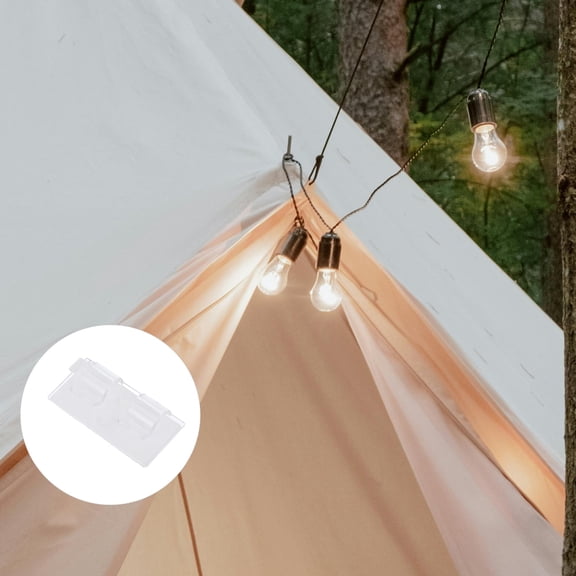 WHAMVOX 20pcs Outdoor Light Clips,String Light Clips With Waterproof Adhesive Strips, Patio Outdoor Light Hooks Cord Organizer, Holiday Light Clips Outdoor Clear