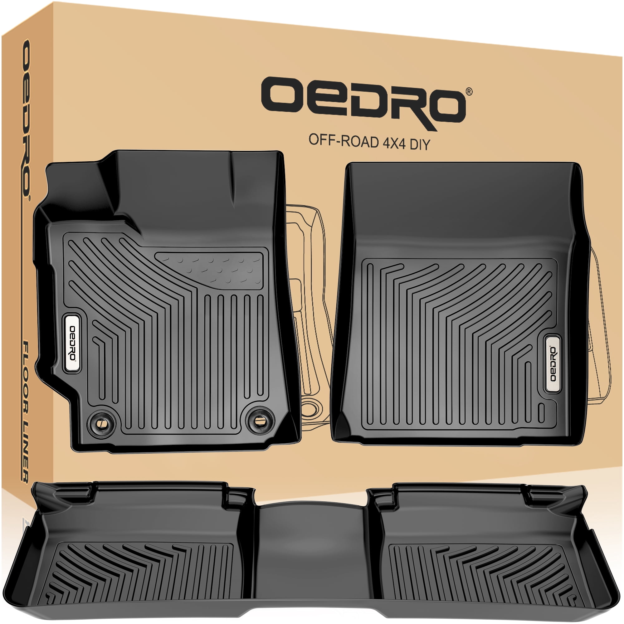 RVNI Floor Mats liner All-Weather for 2015-2017 Toyota Camry Standard Models