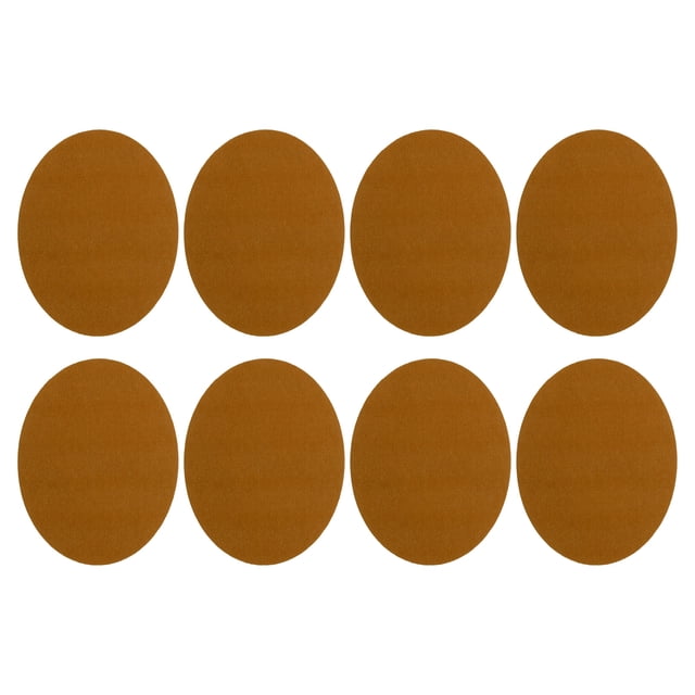 Uxcell Oval Iron-on Patches Elbow Knee Velvet Patches Kit for Pants Shirts Jackets Beige 8 Pack