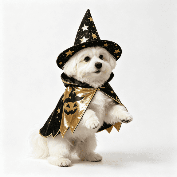 Pet Halloween Costumes Dogs Cats Halloween Witch Pet Costume Cape Hat Halloween Vampire Cloak Wizard Cats Cosplay Clothes Apparel for Small Dogs Cats
