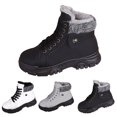 thumbnail image 2 of XIMIN Women's PU Leather Combat Boots Solid Color High Top Non-slip and Wear-Resistant Thickened Warm Outdoor Snow Boots Comfortable Hiking Boots, 2 of 8