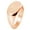 Rose Gold, variant on Sterling Silver Heart Love Arrow Compass Engraved Oval Flat Top Polished Ring