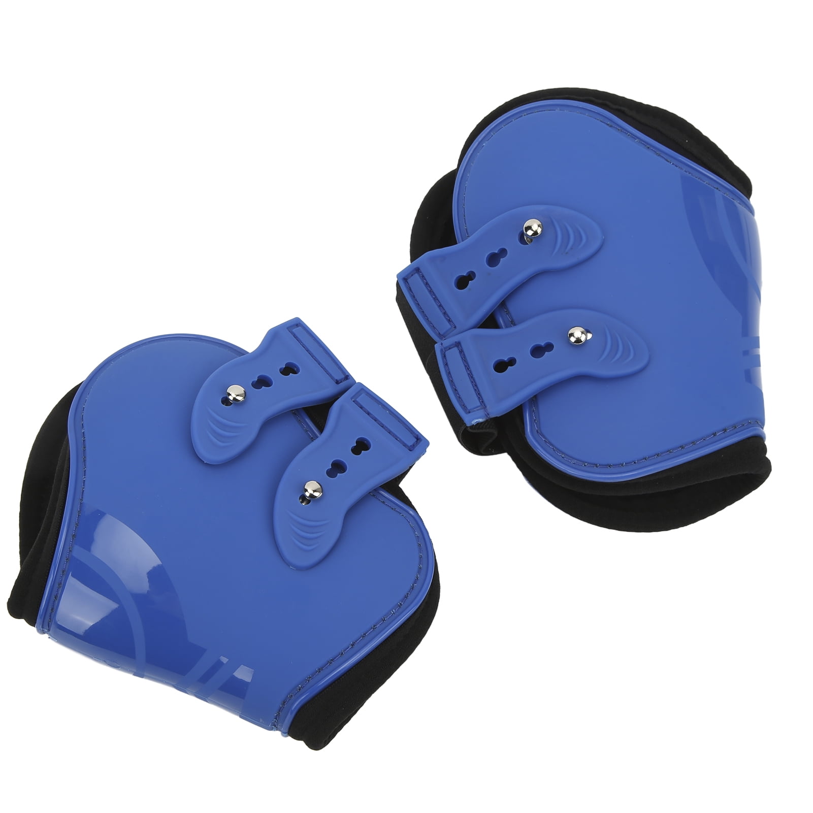 Horse Leg Boots, PU + Neoprene Horse Leg Brace Guard For Horseback Competition Blue Hind Legs