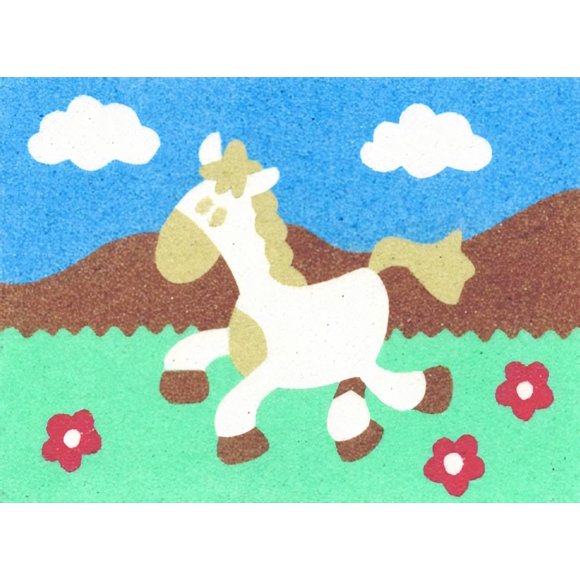 Sandtastik Peel 'N Stick Sand Art Boards - Galloping Horse, 5" x 7" (Pack of 25)