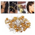 thumbnail image 2 of BIMZUC 160pcs Hair Braid Rings Set, Metal Dreadlocks Bead Cuffs, Hollow Fashion Hair Decoration Accessories for Women & Girls (40 Round, 40 Spring, 40 Crown, 40 Hollow Rings, 4.72 inches / 12 cm), 2 of 9