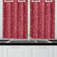 thumbnail image 2 of MKHERT Red Sparkly Blackout Window Curtain Kitchen Curtain 26x39 inch, 2 Panels, 2 of 3