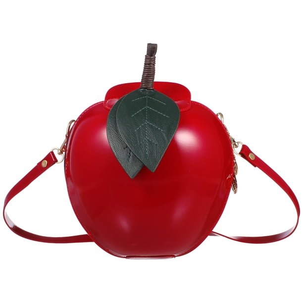 Bolso bandolera pequeño y sencillo para niña, con forma de manzana.