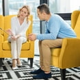 thumbnail image 4 of Modern Accent Chair, Chenille Fabric Armchair with High Resilience Sponge & Sturdy Legs, Comfy Single Sofa Chair for Bedroom, Living Room, Reading & Balcony, 4 of 9