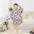 thumbnail image 5 of Wearable Blanket Hoodie for Kids Cute Ghost and Pumpkin Flannel Hooded Blanket with Pockets and Sleeves Suitable for Boys and Girls, 5 of 7