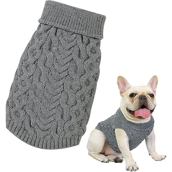 Dog Sweater Coat, Warm Pet Knitted Crochet Vest Soft Puppy Turtleneck Clothes Gift