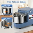thumbnail image 3 of Towallmark Commercial Dough Mixer, 8Qt Capacity, 450W Dual Rotating Dough Kneading Machine with Stainless Steel Bowl, Safety Shield,110V for Restaurant, Bakeries,Pizzeria, 3 of 7