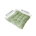thumbnail image 3 of JeashCHAT Square Chair Cushion Soft Comfortable Seat Cushion Thicken Velvet Plush Chair Pad for Indoor Kitchen Dining Chair Office Chair, 16"x16", Green, 3 of 6