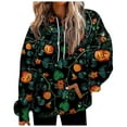 thumbnail image 2 of POINTERTECK Halloween Femmes Mode Quotidienne Polyvalent Décontracté Sweat-Shirt Col Rond Manches Longues Imprimé Sweat-Shirt, 2 of 5